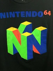 Nintendo 64 Graphic Mens Graphic Tshirt Black Medium Gaming