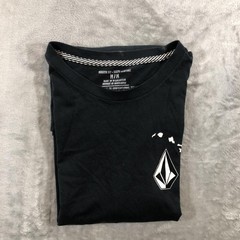 Volcom Shirt Mens Medium Black Hawaii Islands Logo Graphic Tee Organic Cotton