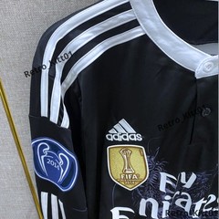 Ronaldo #7 Real Madrid 2014/2015 UCL Long Sleeve Black Jersey Dragon L