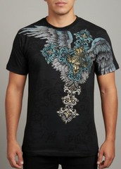 Xtreme Couture By Affliction Men’s T-Shirt SINNERS Tattoo Biker Black