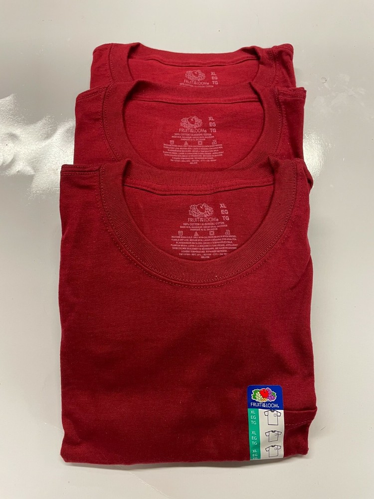 FRUIT OF THE LOOM MEN POCKET TEE 100% COTTON
