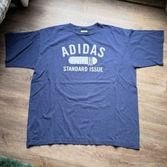 Vintage Adidas Standard Issue Shirt Navy Blue