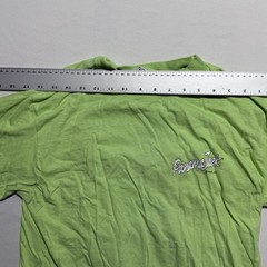 Vintage Panama Jack T-Shirt Large Neon Lime Green Double Sided Mascot Graphic 80
