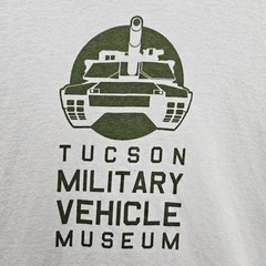 Tucson Military Vehicle Museum T Shirt Large Beige Cotton Vintage Y2K