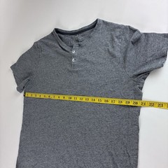 Free Fly Mens Medium Heather Grey Bamboo Blend Henley T-Shirt Size