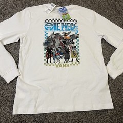 VANS x One Piece Straw Hat Pirates Character Letter Print Long Sleeve T-Shirt M