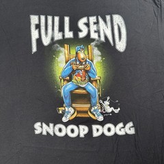 Full Send Snoop Dogg Shirt Mens 2XL Black Nelk Boys Graphic Tee Limited Edition