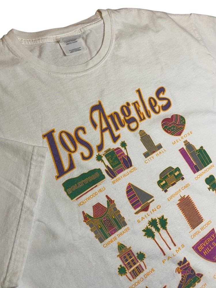 Los Angeles Tee Men’s L City Streetwear California 90s Y2K Unisex LA Travel