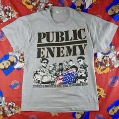 Vtg 80s Public Enemy Hip Hop Rappers 1988 Def Jam Recordings Medium Rare Mens