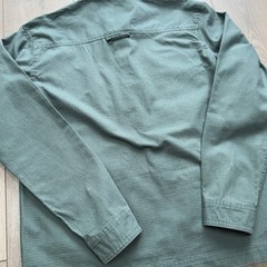 Seasalt Cornwall Fortune Ripstop Organic Cotton Shirt Placket Polo Small Green