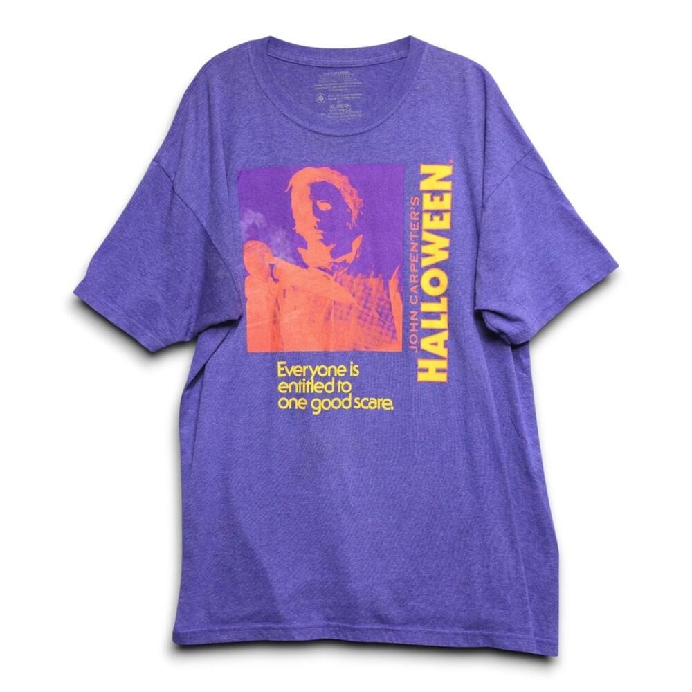 Vintage John Carpenter’s Halloween Michael Myers Purple Graphic T-Shirt Men’s XL