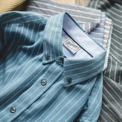 Stripe Men’s Dress Shirts Long Sleeve Coat Vintage Casual Tops Retro Fashion