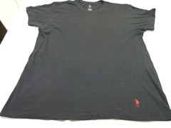 USPA U.S Polo ASSN T Shirt Short Sleeve Black with Red Pony Large Tee