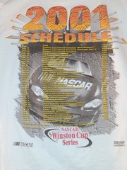 CHECKERED FLAG SPORTS MEN’S XL 2001 NASCAR WINSTON CUP SERIES VINTAGE T-SHIRT