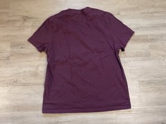 Men’s ASOS Design Burgundy Tee Sz L T-Shirt Short Sleeve Crewneck Pullover