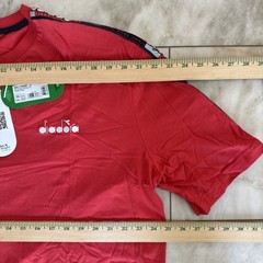 MEN’S DIADORA SIZE 2XL LIGHT YOUR FIRE COTTON T-SHIRT OFFSIDE TOMATO RED NEW