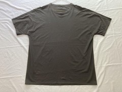 Casual Solid Shirt Mens L+ Gray Short Sleeve Crewneck Soft Stretch Jersey Tee