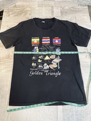 Vintage Thailand Golden Triangle Mens Large Souvenir Tee Myanmar Laos Distressed