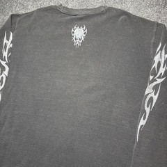 Vintage Interstate Thermal Shirt Tribal Y2K Grunge Waffle Knit Tattoo Heavy
