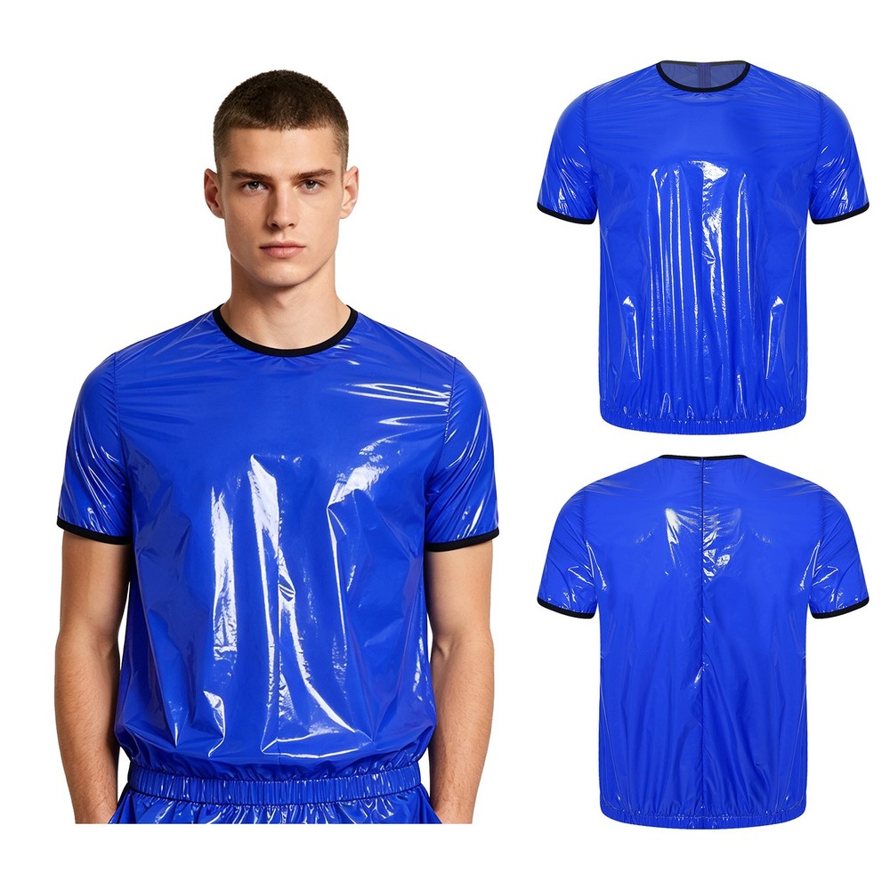Mens Casual Sleeveless Tank Top Solid Color T-Shirt Vest Tee Tops Sauna Suit