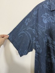 TOMMY BAHAMA 100% Silk Aloha Blue Hawaiian Camp Shirt Men XL Beach Resort Vacay