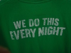 Gildan Green Graphic T-Shirt “FGL Local Crew – We Do This Every Night” Size XL