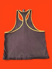 Vintage Gold’s Gym Muscle Joe Stringer Tank Top “OLD JOE” Graphic Blk/Yellow XL+