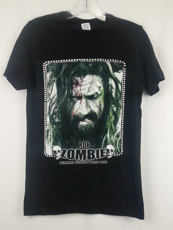 Rob Zombie Hellbilly Deluxe 2 World Tour Black Short Sleeve Graphic Small Shirt