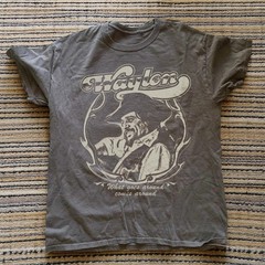 WAYLON JENNINGS WHAT GOES AROUND Charcoal Heavy Cotton T-Shirt