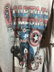 Captain America Marvel Premier Issue Large Gray T Shirt