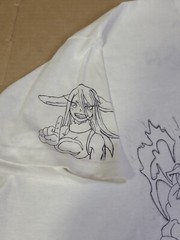 Vtg Y2k Anime /Game Characters Handmade Hand Drawn Single Stitch T Shirt XXL