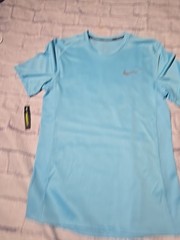 Nike Men Dri-FIT Miller Mesh Top Tee Shirt Polyester AT3951-496 Blue NWT Size S