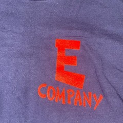 VTG Anvil T Shirt Adult Large Blue Long Sleeve E Company Echoes Native Cartoon