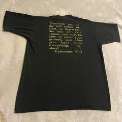 Vintage Shirt Men Large Black Streetwear Workout Crew Neck USA Made Casual Tee