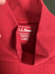 L.L. Bean Base Layer Shirt L-reg Green/red Cotton Turtleneck L/S Basic X2 NWOT
