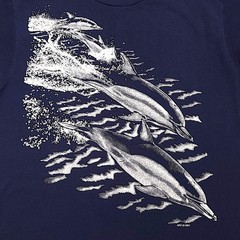 Vintage 90s Dolphin Animal Nature Wildlife T-shirt Size M Single Stitch USA Made