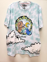 New! BKYS Lucky Charm Men’s Teddy Bear Quality Top T-Shirt Tie Dyed Style Mint