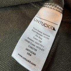 UNTUCKit Schrock Henley Shirt Mens Large Green Waffle Thermal Long Sleeve