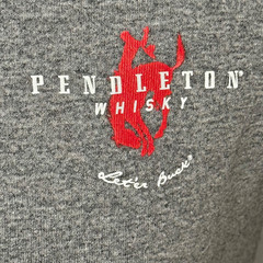Pendleton Whisky Let’er Buck T Shirt Mens L Cotton Polyester Blend Gray