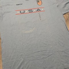 Vintage Reebok USA Ringer Tshirt – New W/ Tags – Size XL – Red White & Blue NWT
