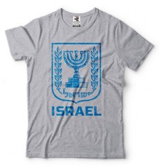 Israel Flag T shirt Menorah Israeli Patriotic T shirt Israel Heritage Tee