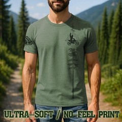 Bigfoot Dirt Biking T-Shirt – Funny Sasquatch Motocross T – No-Feel Print – F207