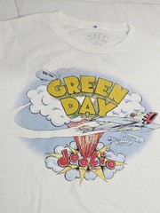 Vintage Green Day White Dookie T Shirt Men’s M Airplane Cotton Band Rock Style