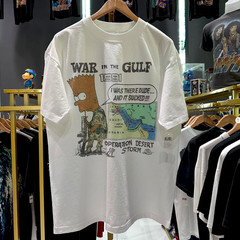 1991 Bootleg Bart Goes To War Classic T-Shirt White XL