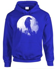 CROW SILHOUETTE – Fleece Pullover Hoodie