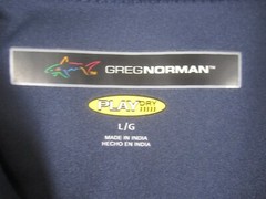 Greg Norman Shirt Mens Large Blue Casual Polo PlayDry Polyester Short Sleeve