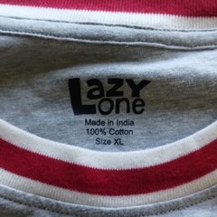 Lazy One Men’s XL Gray/Black Raglan Long Sleeve Crew Neck Embroidered Moose Tee
