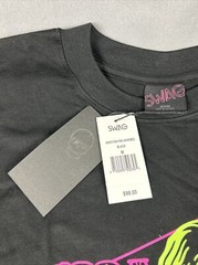 Swag Golf Tee T-Shirt Franklin Lockup Graphic Print Medium Black 100% Cotton $98