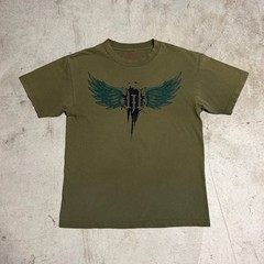 Wicked Jester Honorable Acts Olive Green Winged T-Shirt