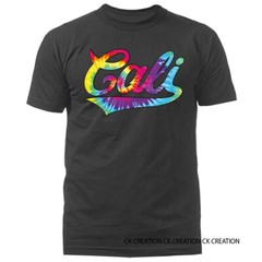 Golden State California CALI SWOOSH NEON TIE DYE Graphic T-shirt